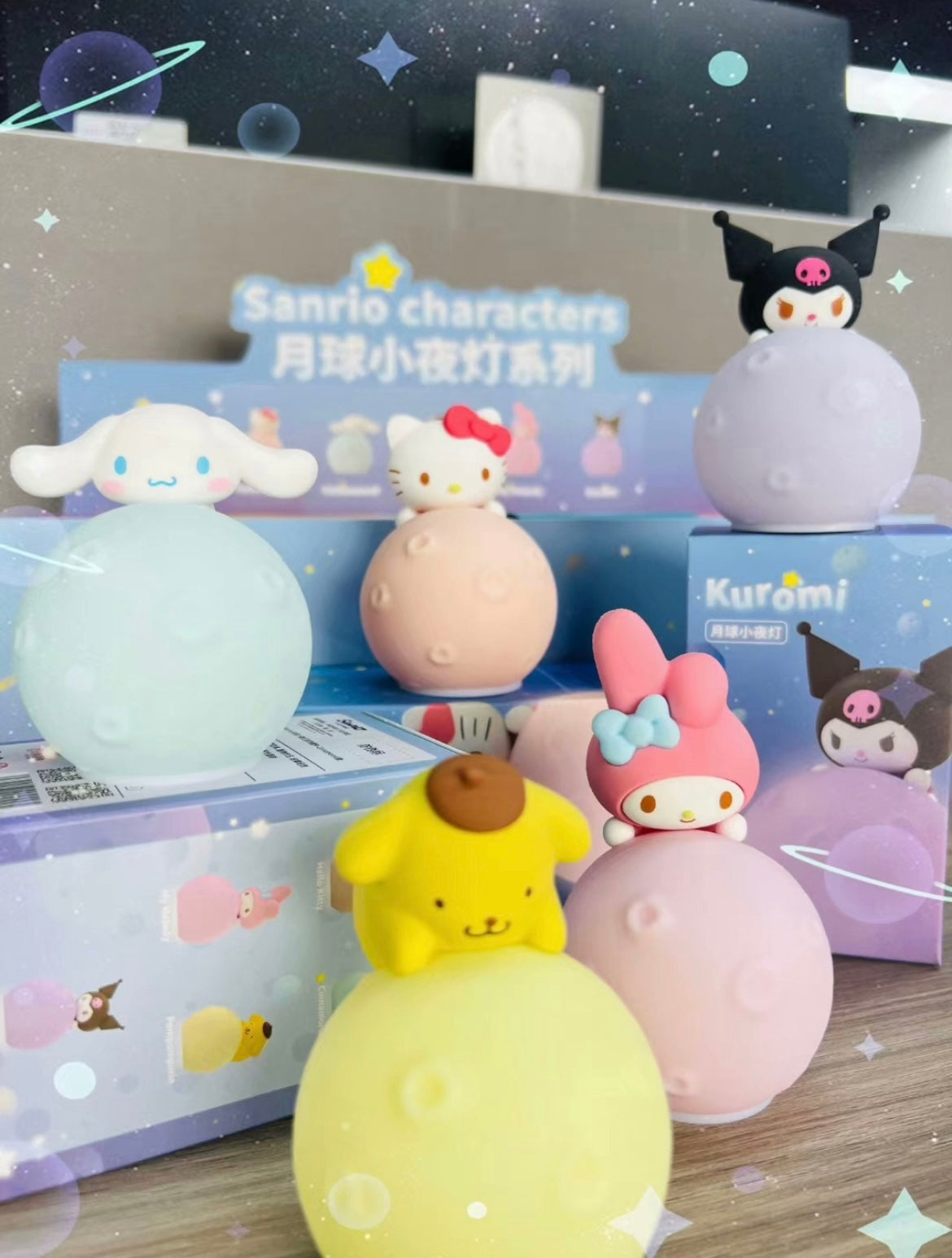 [Free Shipping]Sanrio squash moon automatically color change lamp